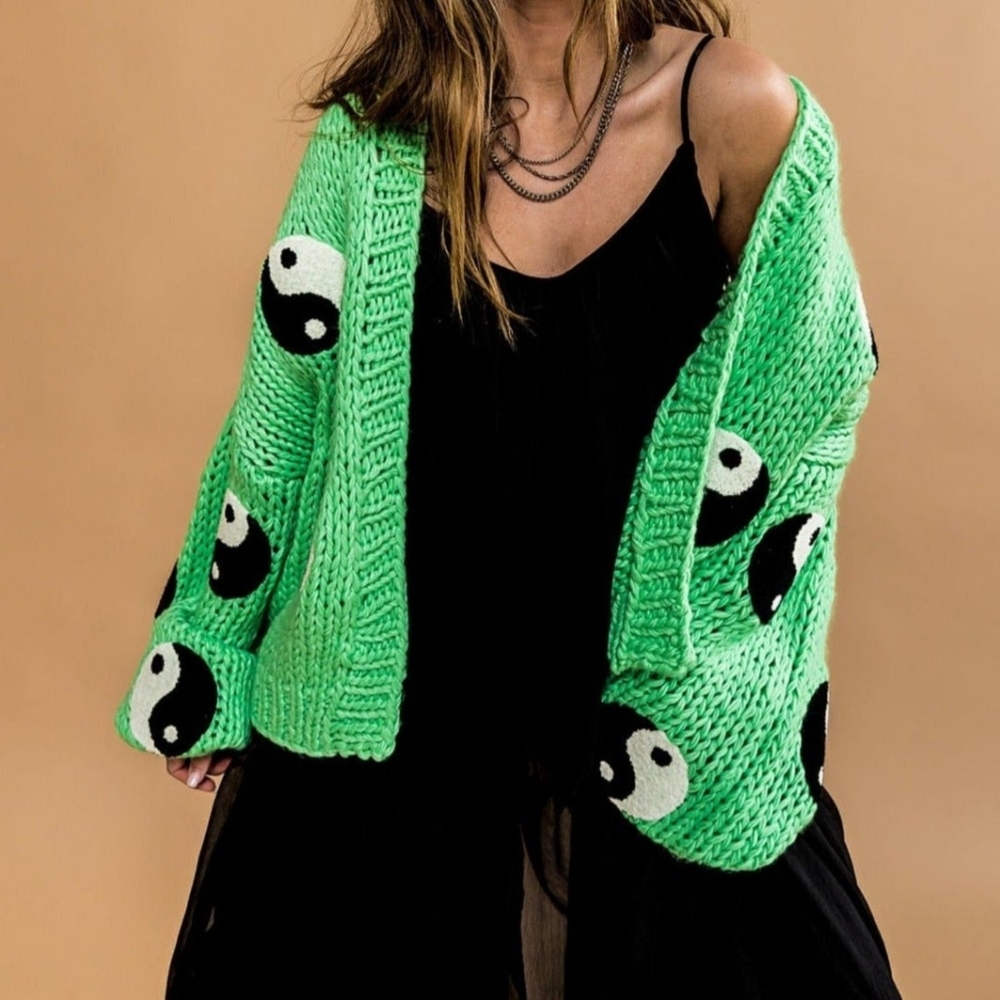 Dressed in LALA Visionary Yin Yang Cardigan - L/XL